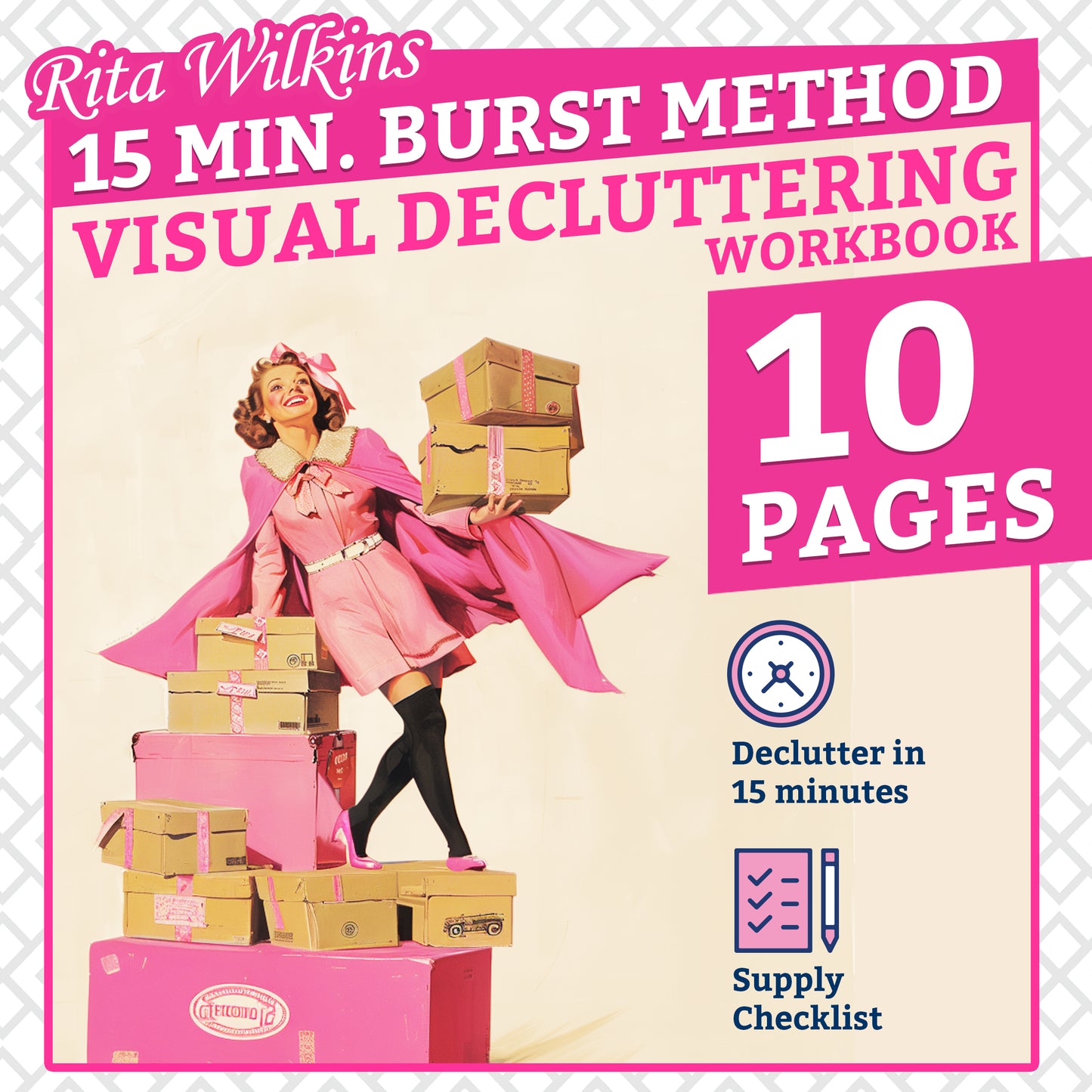 Rita’s Visual Decluttering Workbook: 15-Minute Burst Method | DIGITAL DOWNLOAD